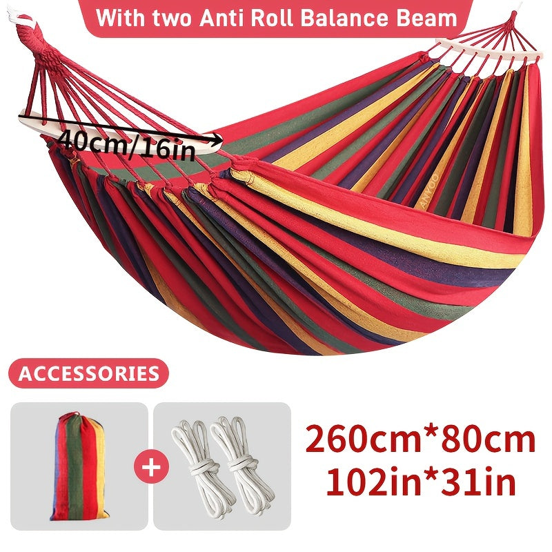 Outdoor Canvas Camping Hammock Upgraded Thickened Hammock 240