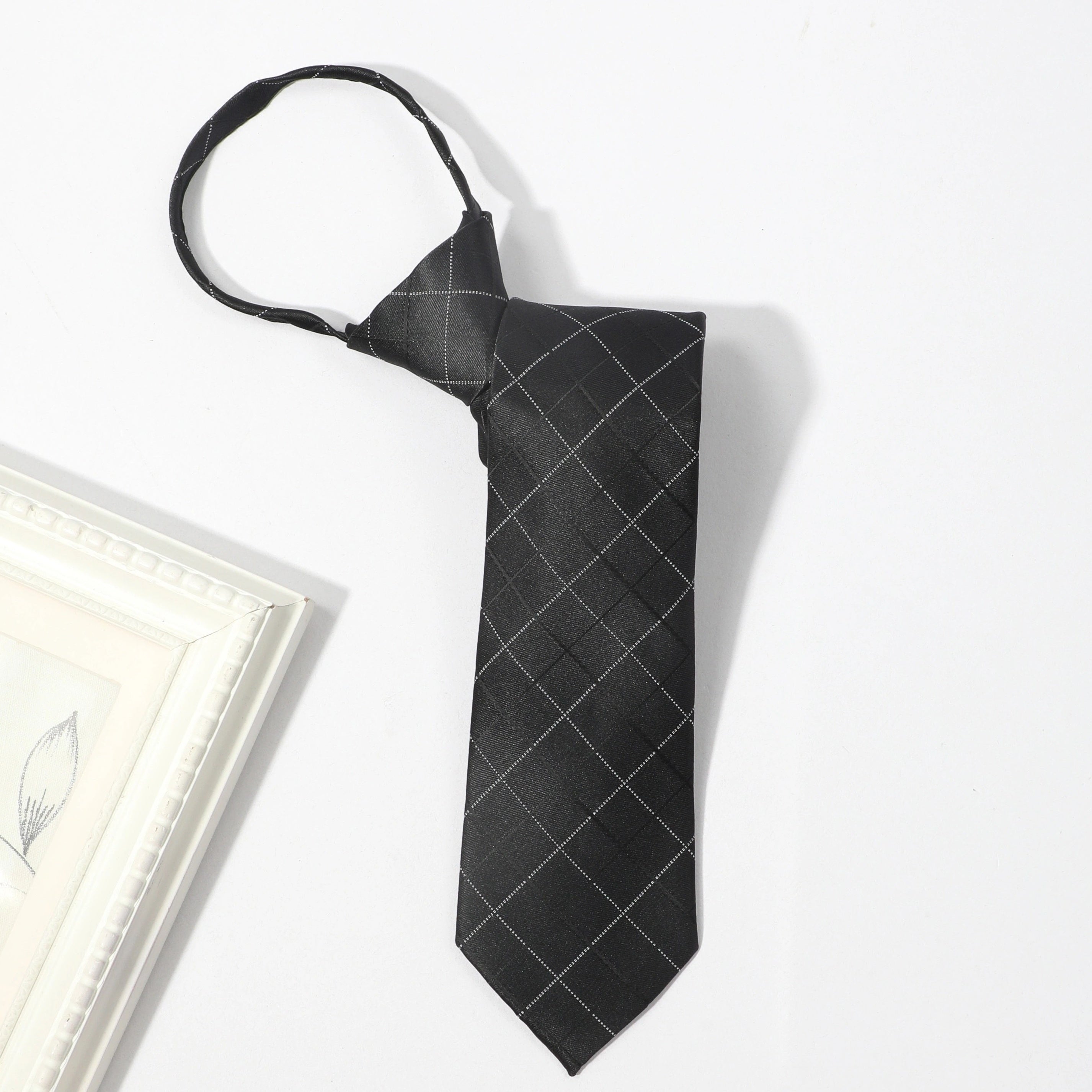 Men's Lazy Zipper Easy Pull Business Tie