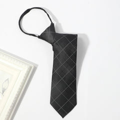 Men's Lazy Zipper Easy Pull Business Tie