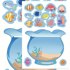 8pcs Marine Life Stickers for Laptops, Phones, Journals