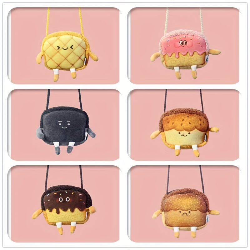 Cartoon Bread Shape Tote Bag Shoulder Bag for Students