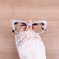 Butterfly Light Blocking Glasses Jelly Lens Anti Eye Strain For Women Men