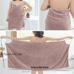 Women's Coral Velvet Suspender Bath Dress
