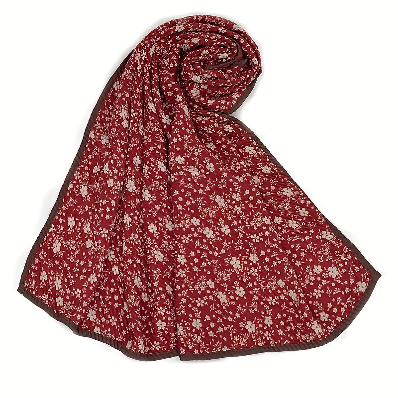 Vintage Flower Print Finale Scarf Double sided Thickened Shawl Scarves