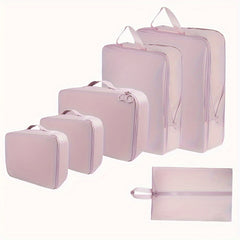 6-Piece Diaper Bag Organizer Set - Portable Travel Packing Cubes