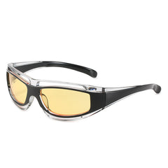 Wrap Around Sport Sunglasses Boho Y2K Clout Goggles For Women Men Sun Glasses