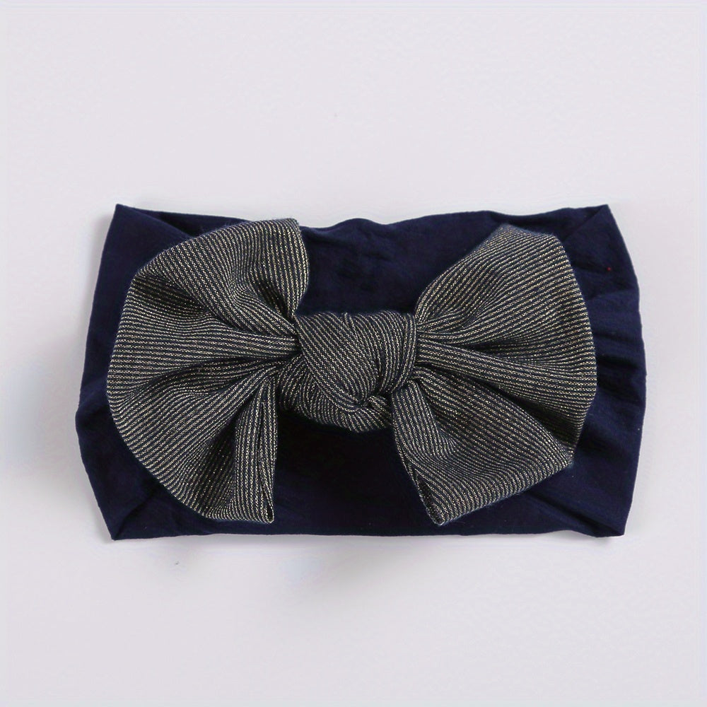 Bow Elastic Decorative Headband Hairband Hair Accessory