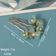 Hanfu Accessories Hair Comb Hairpin Flower Headdress for Women