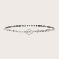 Rhinestone Glitter Waist Chain Sparkle Belt with Buckle