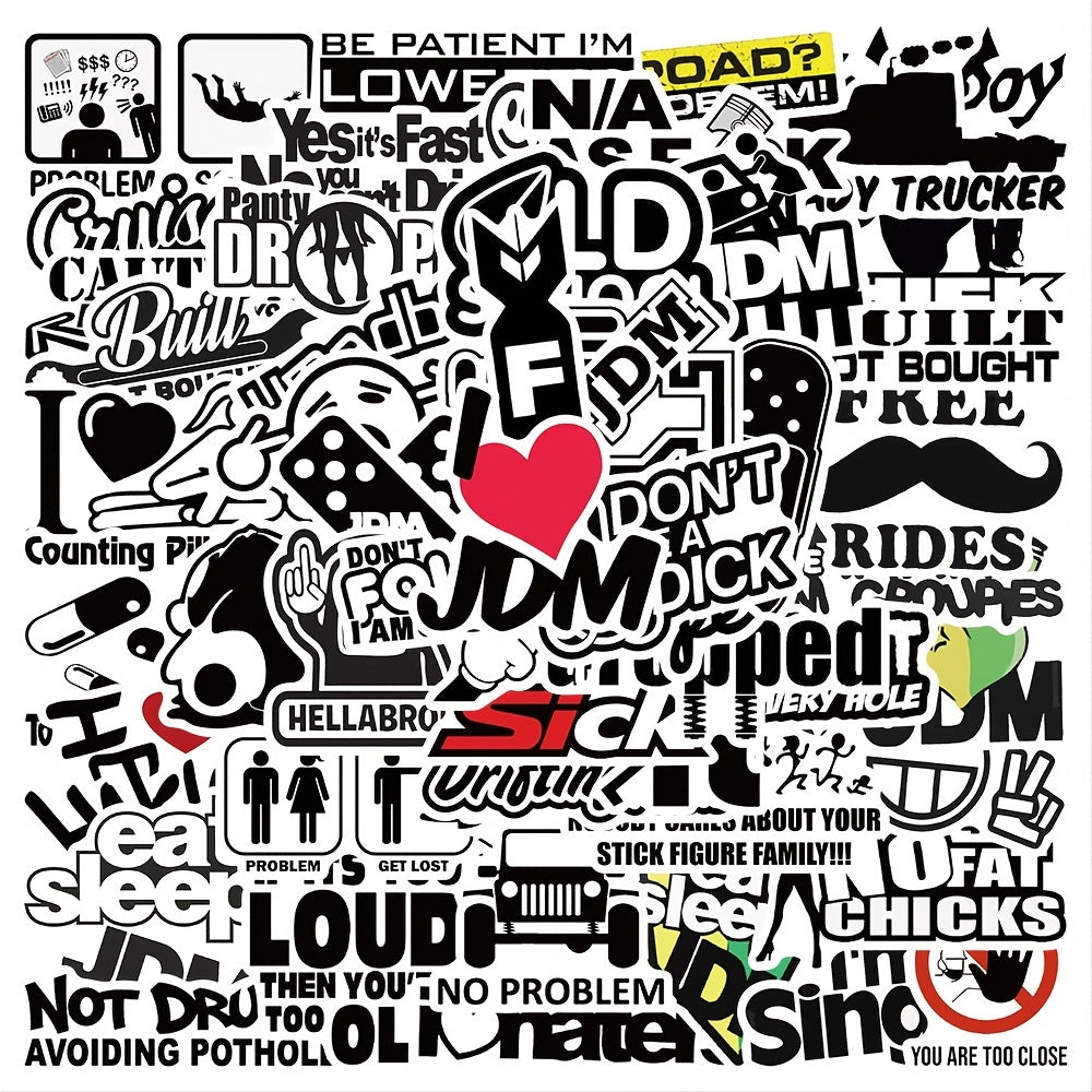 50pcs JDM Graffiti Stickers Waterproof DIY Decoration Materials