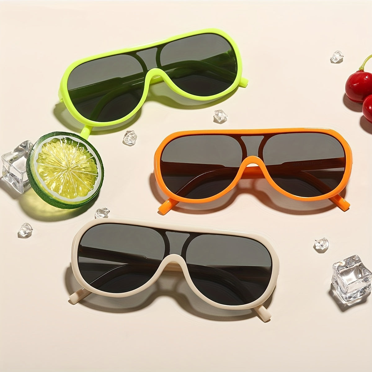 Candy Large Frame Clam Mirror Sunglasses for Kids