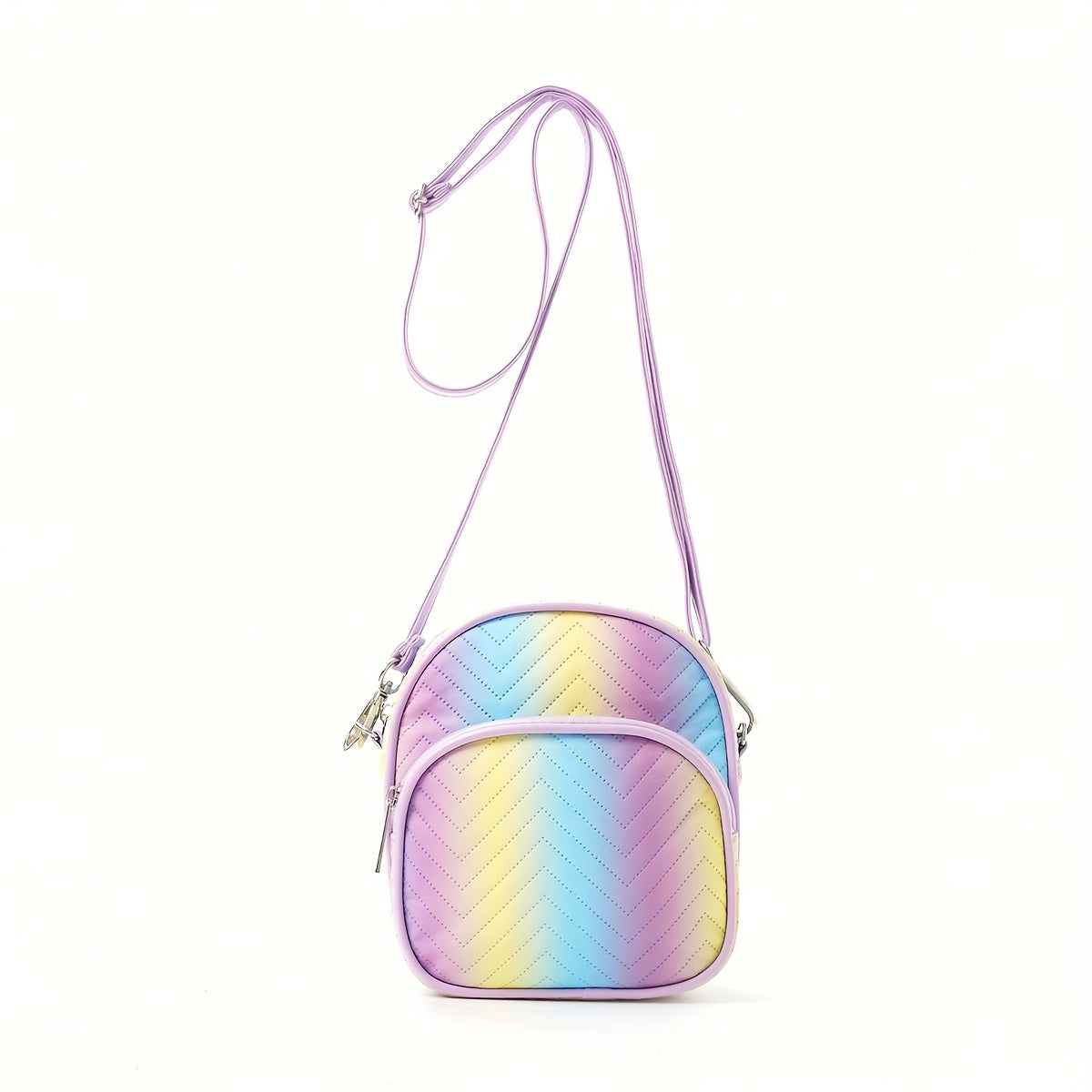 Large Capacity Rainbow Lightweight Quilted Backpack for Kids