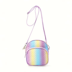 Large Capacity Rainbow Lightweight Quilted Backpack for Kids