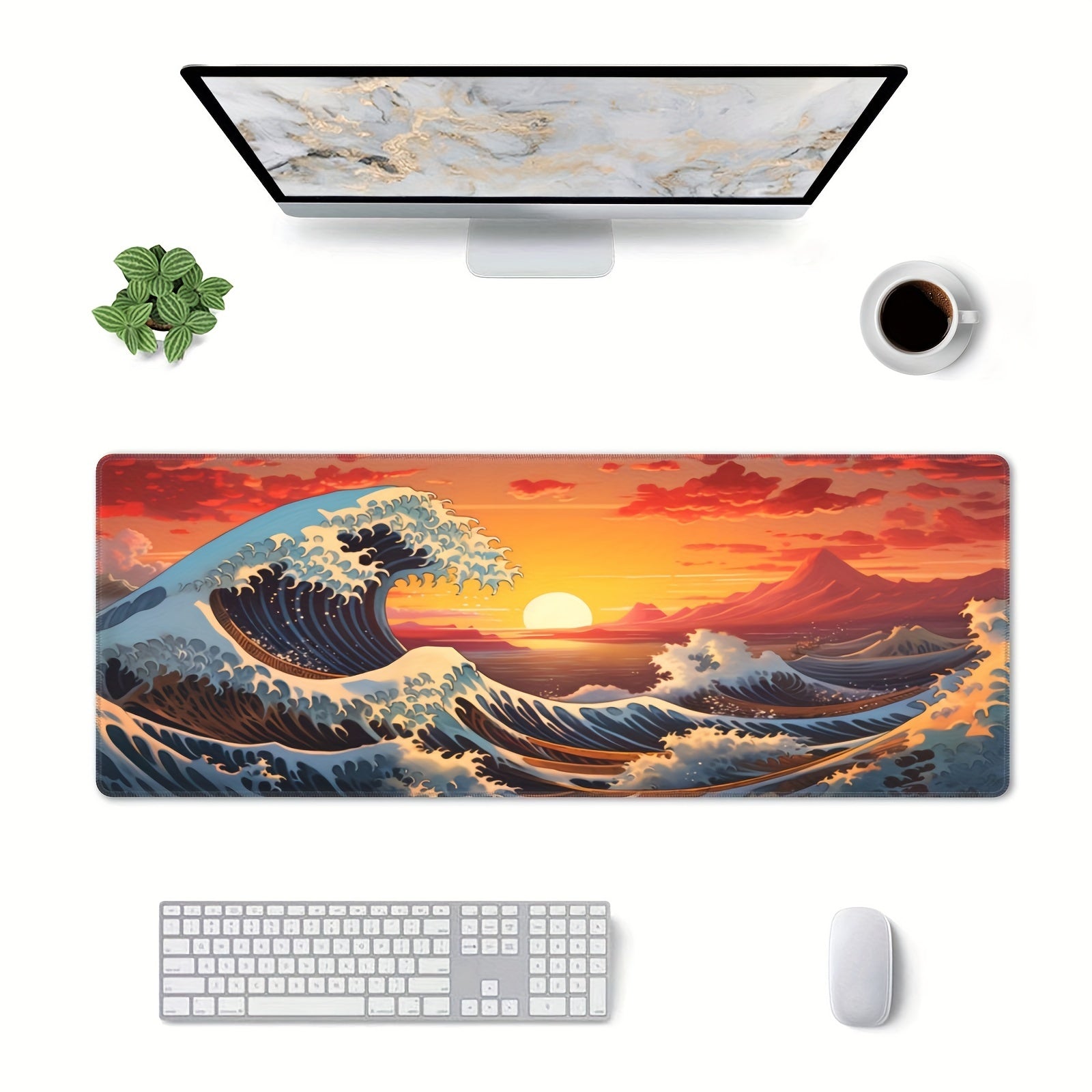 Japan Sea Waves Sunset XL Gaming Mouse Pad
