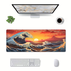 Japan Sea Waves Sunset XL Gaming Mouse Pad