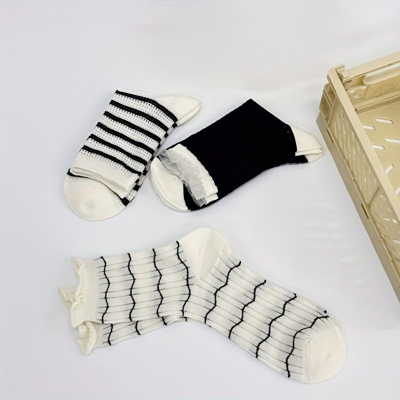 Colorblock Mid Tube Socks Women's Stockings