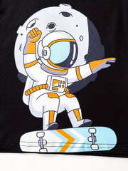 Boys Astronaut Skater Graphic T-shirt & Gamepad Shorts Set
