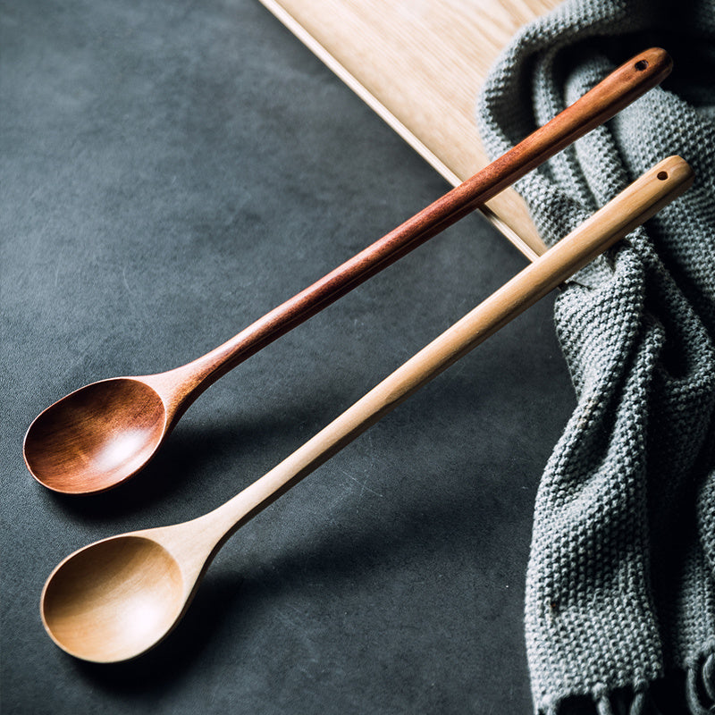 1pc Lengthened Wooden Stirring Spoon Random