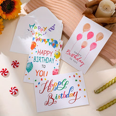 Birthday Card Set: 10 Cards with Envelopes