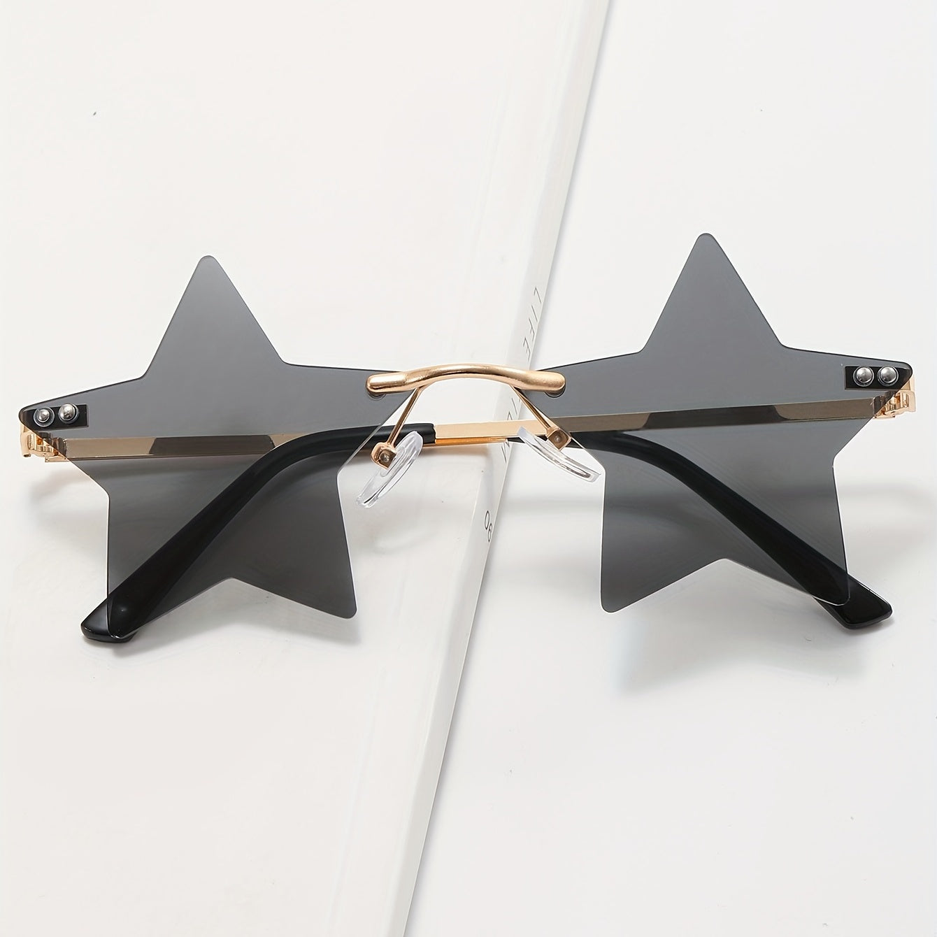 Men's Star Rimless Sunglasses for Street Photography Holiday Party