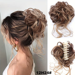 Curly Wavy Hair Bun Clip Tousled Updo Hair Extensions