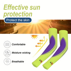 Cooling Arm Sleeves Moisture Wicking For Outdoor Driving Cycling
