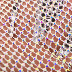 SS10 Crystal AB Rhinestones Mesh Fabric Strass For Dresses 30X30cm