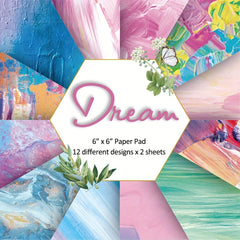 24 Sheets 6x6 DIY Dream Scrapbook Paper Kit