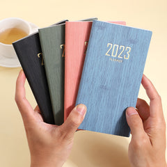 A6 Leather Daily Planner Notebook 60 Sheets