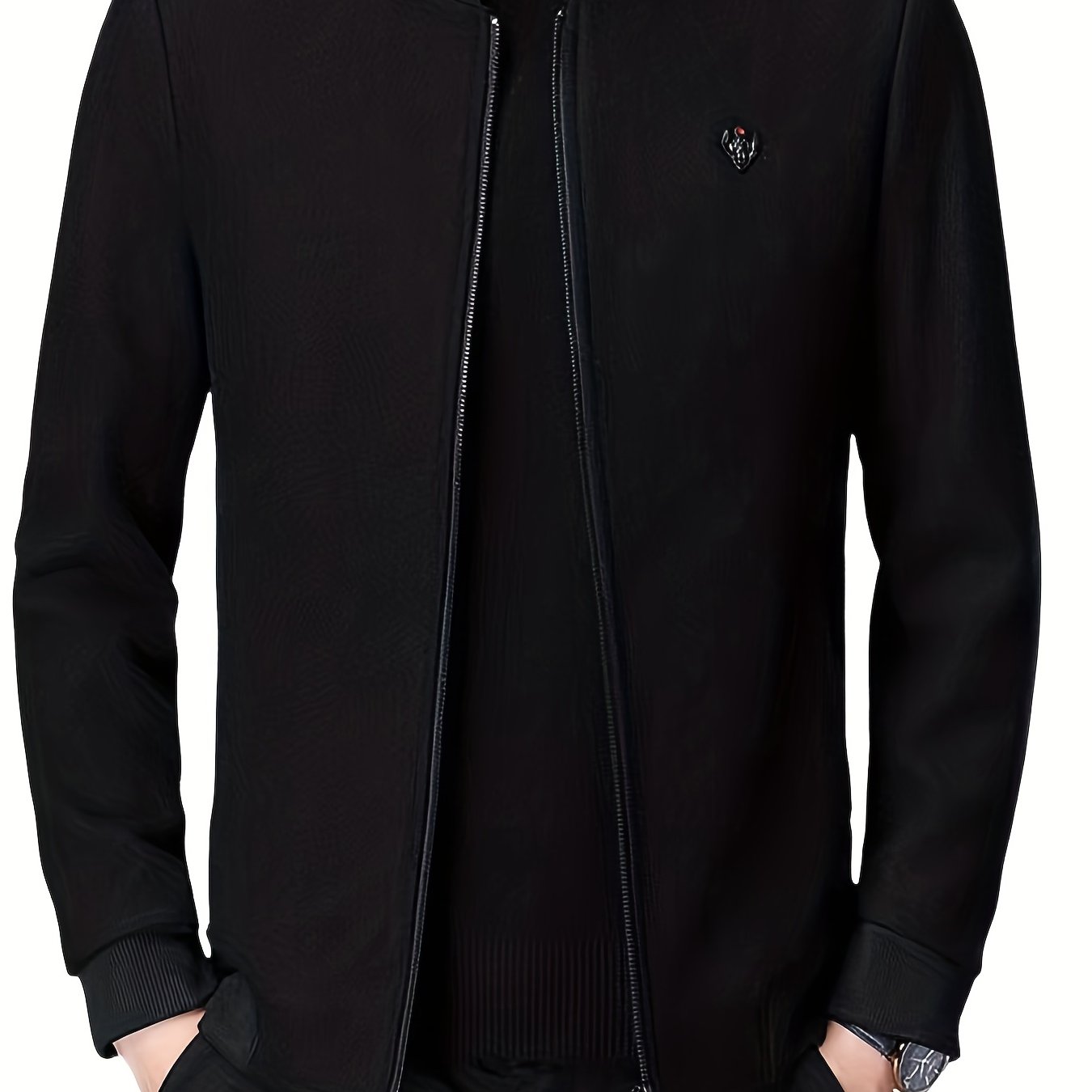 Men's Woolen Coat Casual Long Sleeve Cotton Thickened Jacket