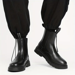 Men's High Top Round Toe Chelsea Boots