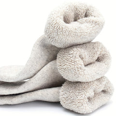 3 Pairs Solid Mid Tube Socks Women's Stockings