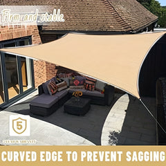 30X40 Rectangle Sun Shade Sail Canopy Beach Awning Shelter UV Block