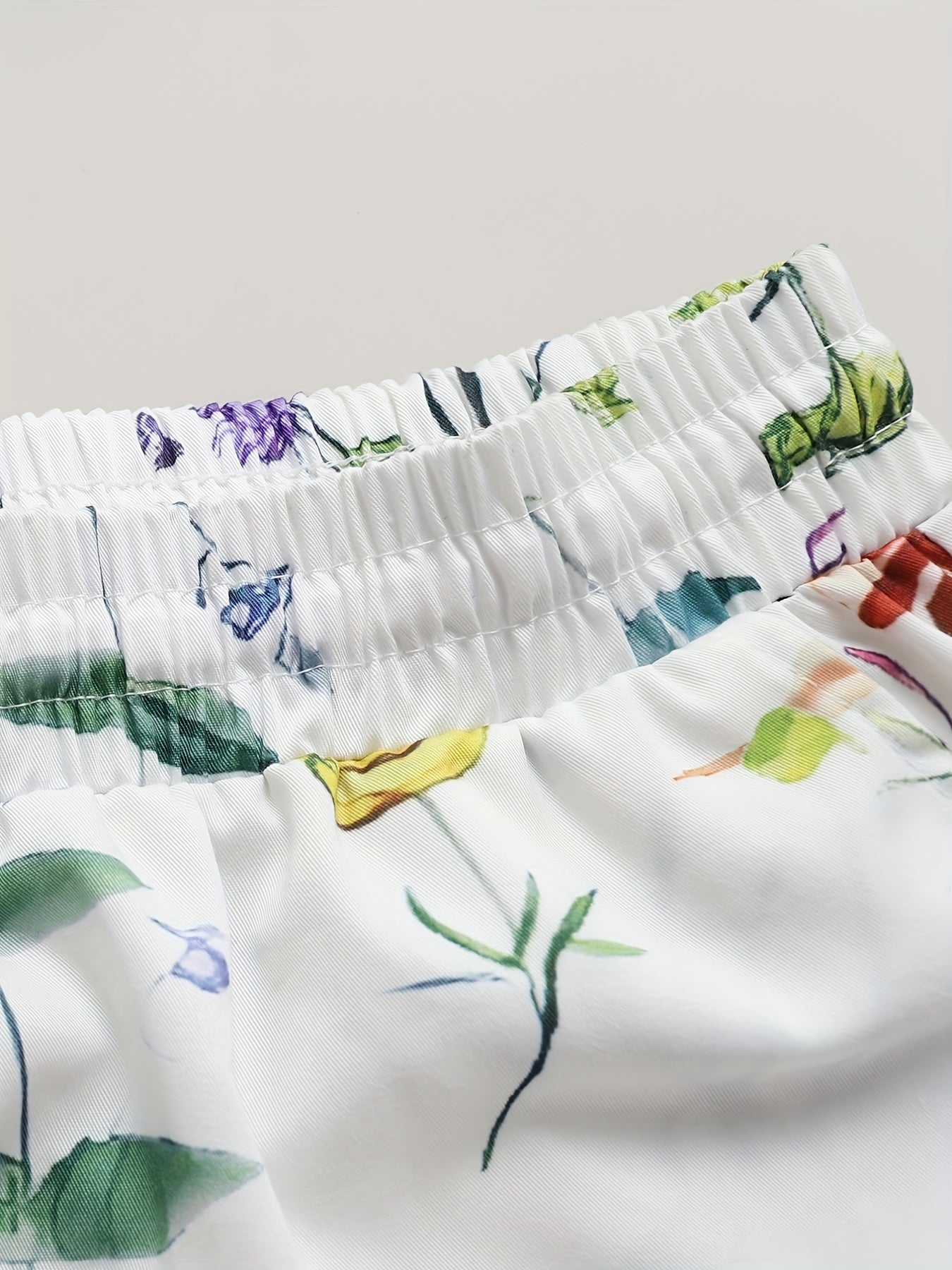 Women's Plus Floral Print High Rise Drawstring Loose Pants