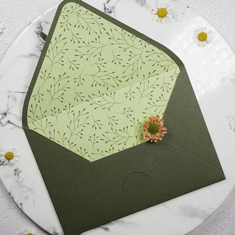Avocado Green Gift Card Envelope Set