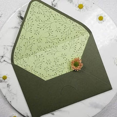 Avocado Green Gift Card Envelope Set