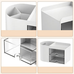 Large Capacity Pencil Holder Transparent Drawer Storage Box