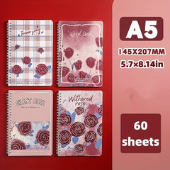 Fresh Flower Coil Book A5 Notebook Horizontal Line Inner Page