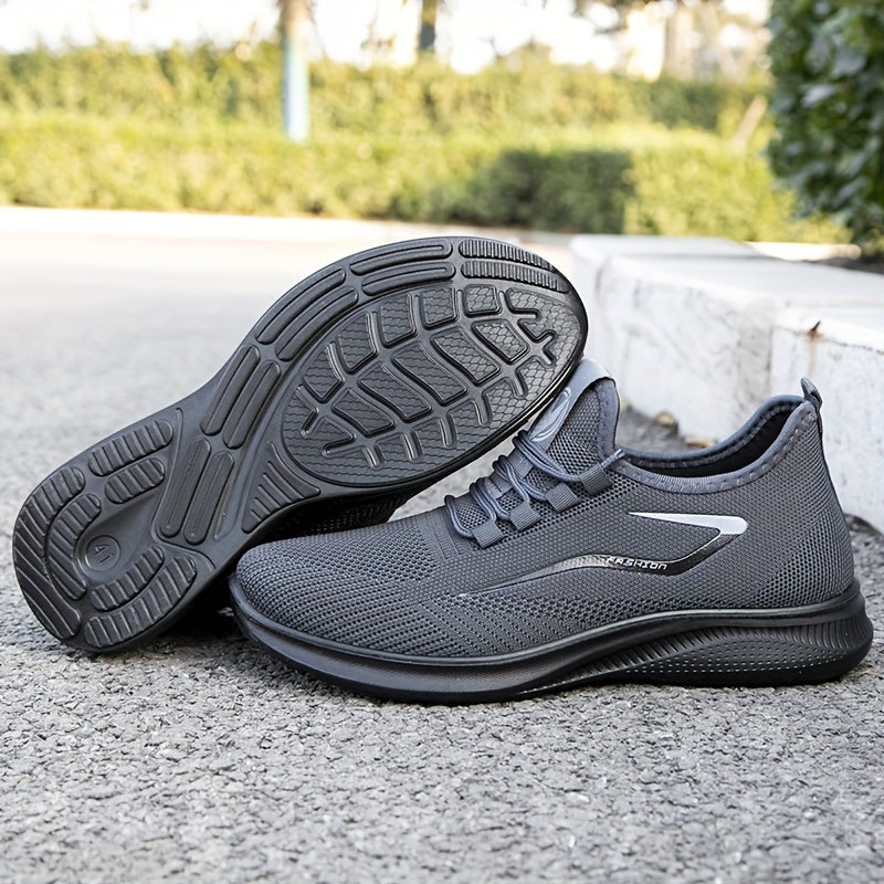 Men's Breathable Running Shoes Comfy Non Slip Lace Up Sneakers