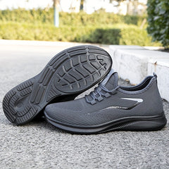 Men's Breathable Running Shoes Comfy Non Slip Lace Up Sneakers