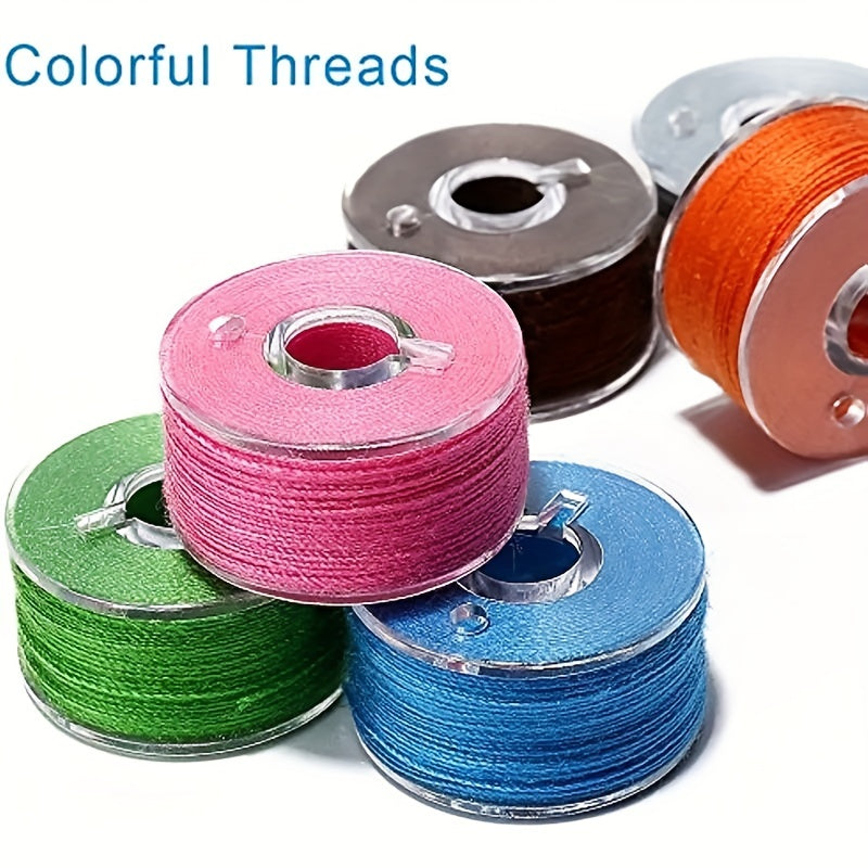 25pcs 36pcs Bobbins & Sewing Threads w/ Bobbin Case, Assorted Colors