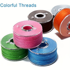 25pcs 36pcs Bobbins & Sewing Threads w/ Bobbin Case, Assorted Colors