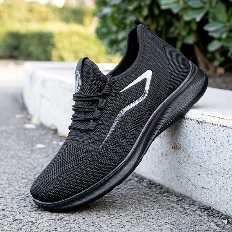 Men's Breathable Running Shoes Comfy Non Slip Lace Up Sneakers