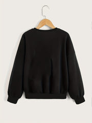 Fun Exhausted Skeleton Graphics Pullovers For Girls