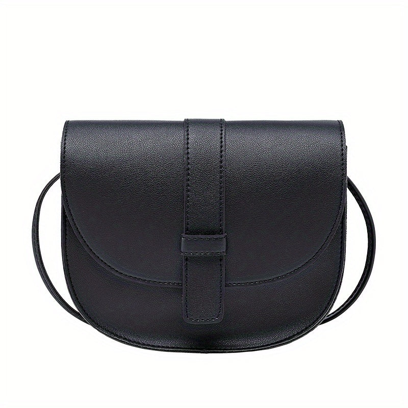 Minimalist Crossbody Bag Faux Leather Flap Purse