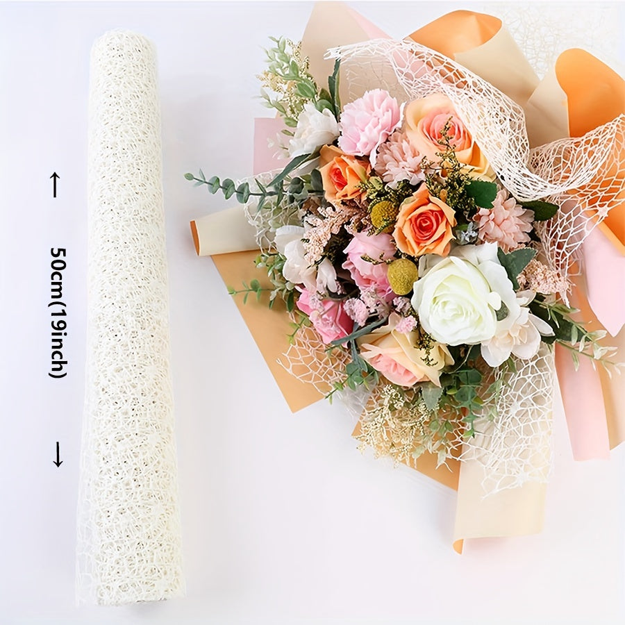 Jacquard Net Mesh Flower Bouquet Wrapping Paper - Gift Wrapping Supplies