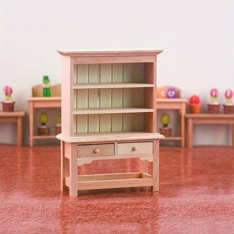 Dollhouse Wooden Furniture Display Shelf Bookcase Model