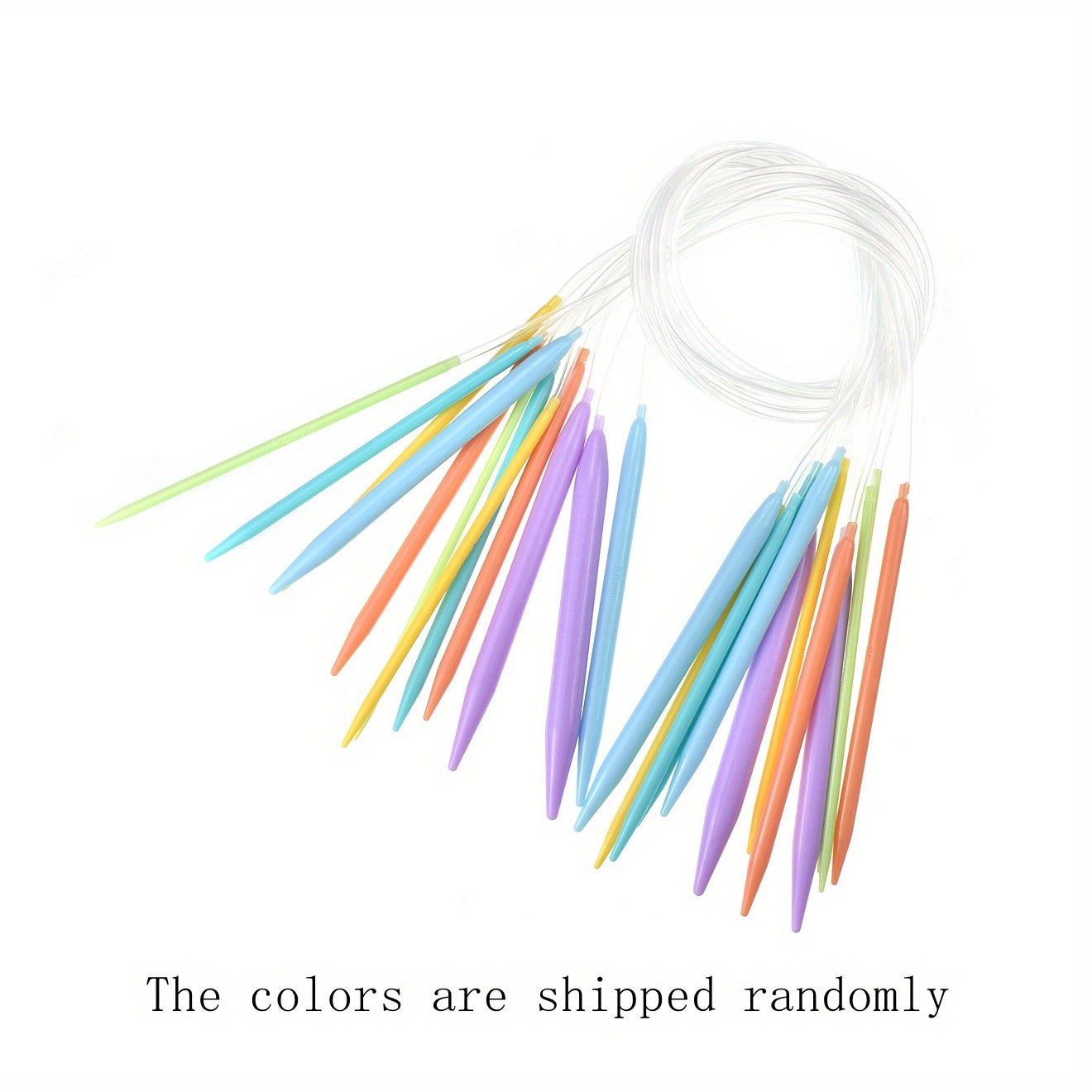 12pcs Soft Plastic Tube Round Knitting Needle Set 3.5mm-12mm Random Needle Croch