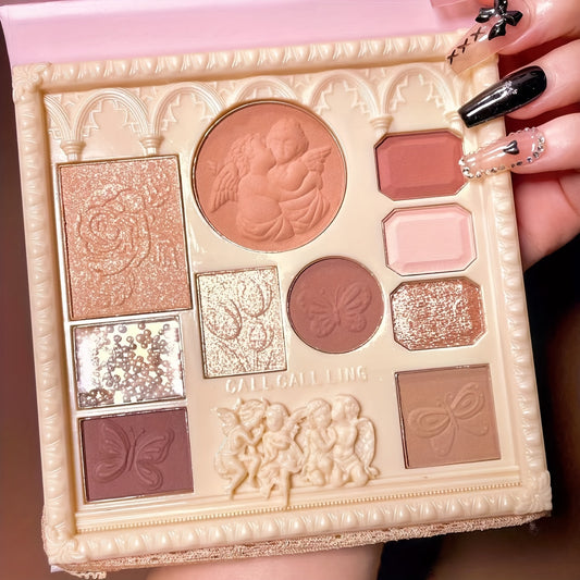 Embossed Angel Eyeshadow Palette Matte & Pearly Finish