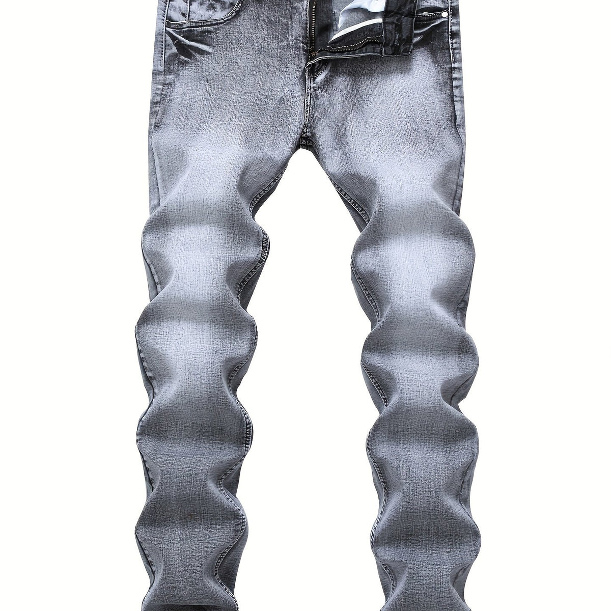 Men's Slim Fit Cotton Jeans Casual Stretch Washed Denim Pants